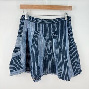 Ace&jig Pinstripe High Rise Hippie Organic Elastic Waistband Mini Skirt